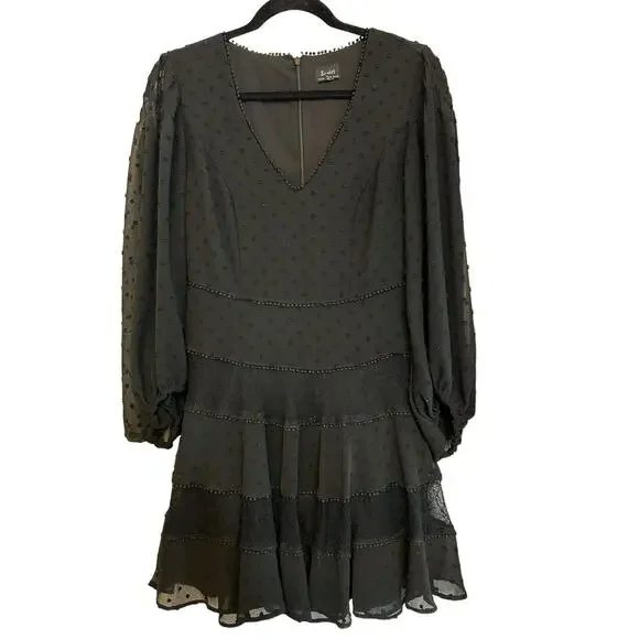 Bardot Black Mae Lace Dress - Size 6 - Picture 2 of 8